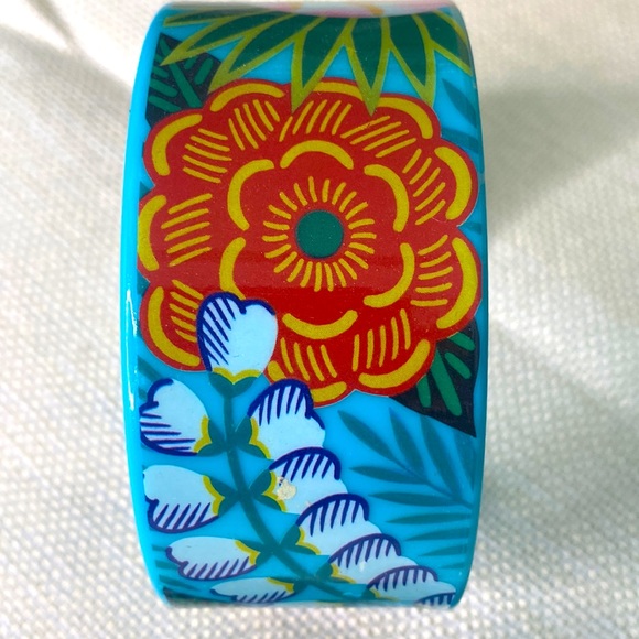 Vintage 1987 lucite bangle & earrings - Picture 2 of 5